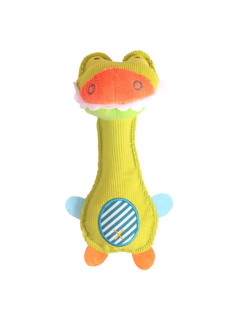 1 x 5 pcs Baby Rattle Plush Animal Grip Toy for Newborn Crocodile [color card]]