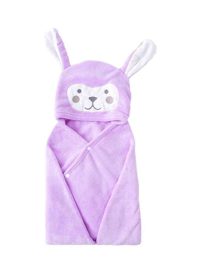 Water Absorbent Hooded Bath Towel Purple 40x7x30cm