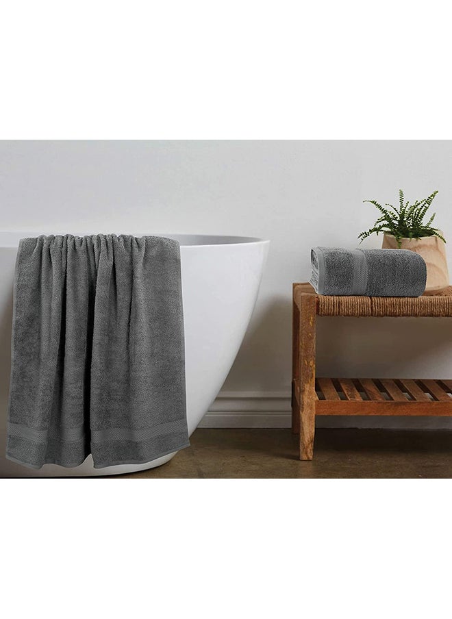 2-Piece Jumbo Bath Sheet Grey 90x180cm