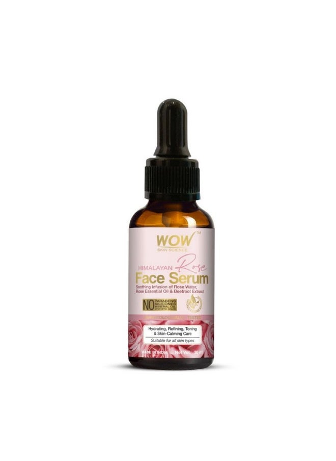 Hydrating Himalayan Rose Face Serum | Rose Essential Oil & Beetroot | Vitamin B5 & E For Repair, Blemishes, Toning & Bright Skin | Paraben Free | For Women & Men | 30 Ml