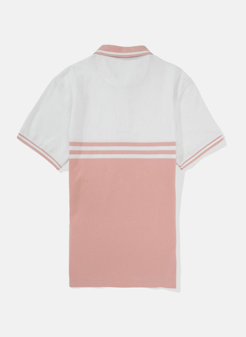 Striped Logo Polo Shirt