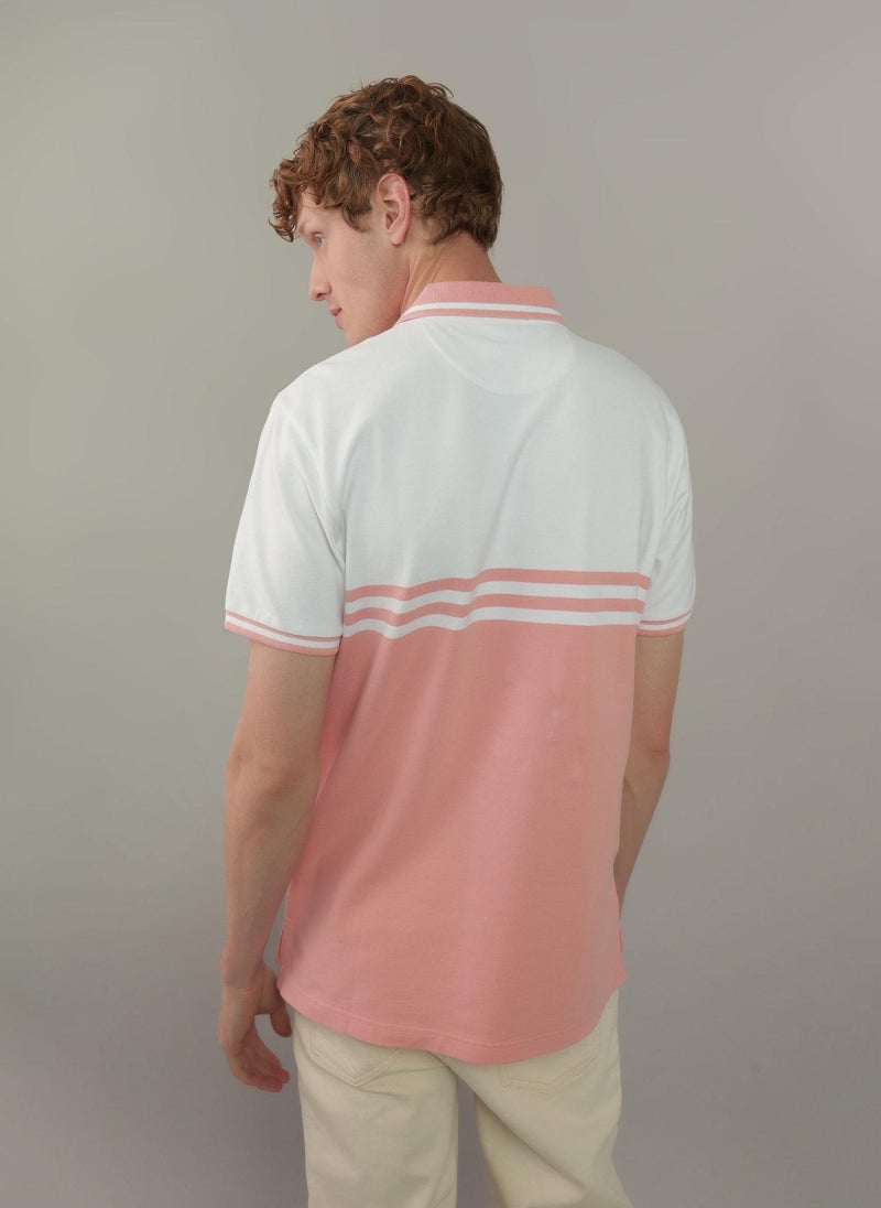 Striped Logo Polo Shirt