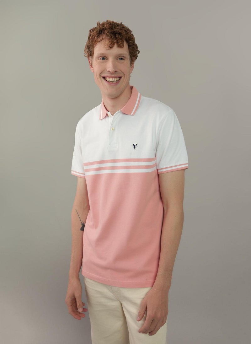 Striped Logo Polo Shirt