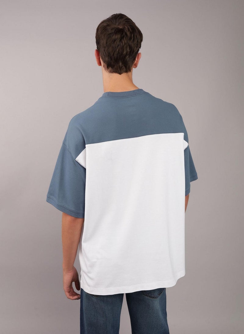 Colorblock Pique Crew Neck T-Shirt