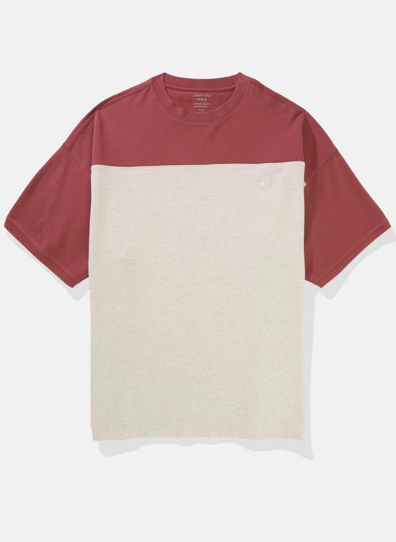 Colorblock Pique Crew Neck T-Shirt