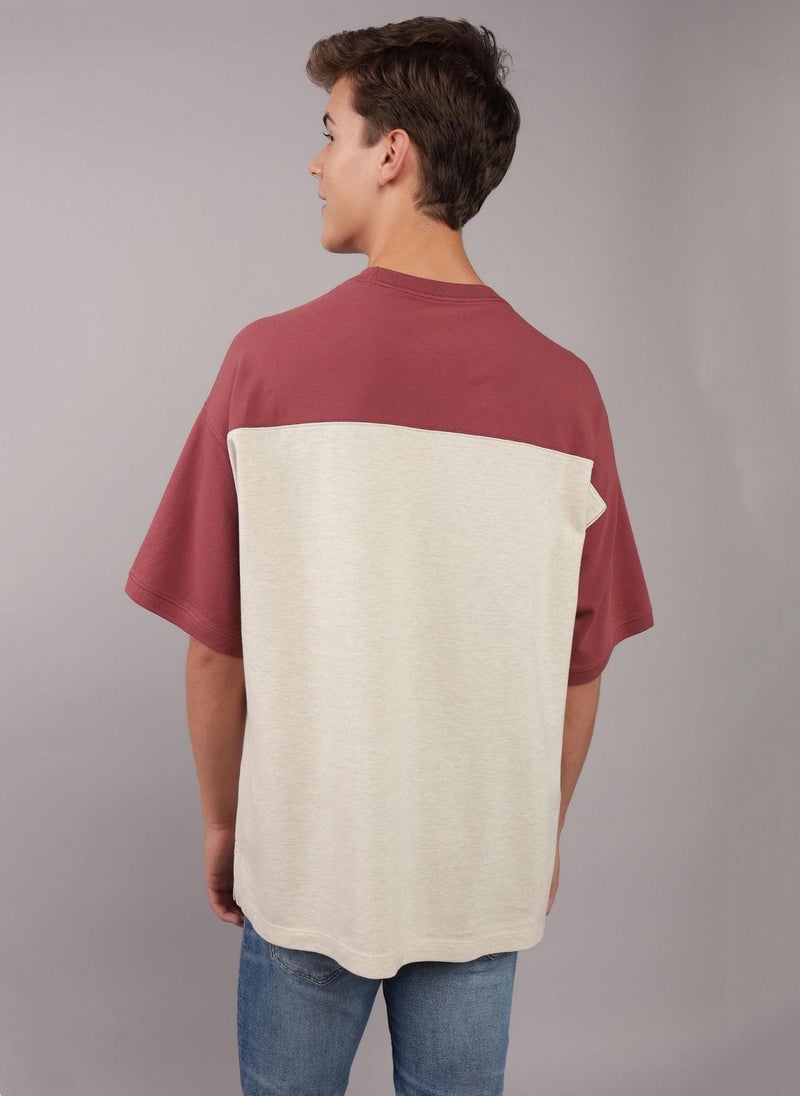 Colorblock Pique Crew Neck T-Shirt