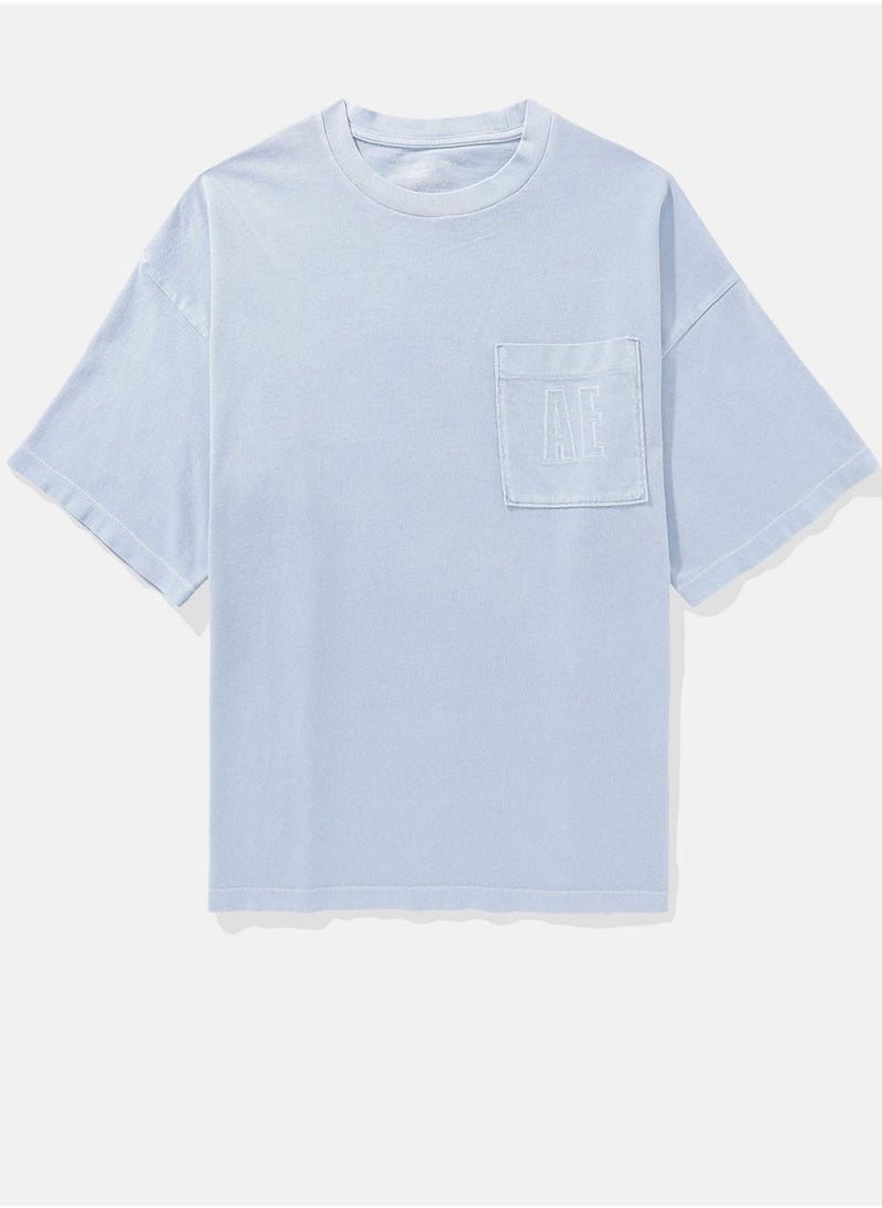 Oversized Pocket Crew Neck T-Shirt