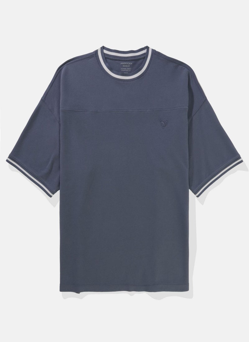 Ringer Pique Crew Neck T-Shirt