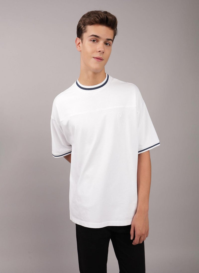 Ringer Pique Crew Neck T-Shirt