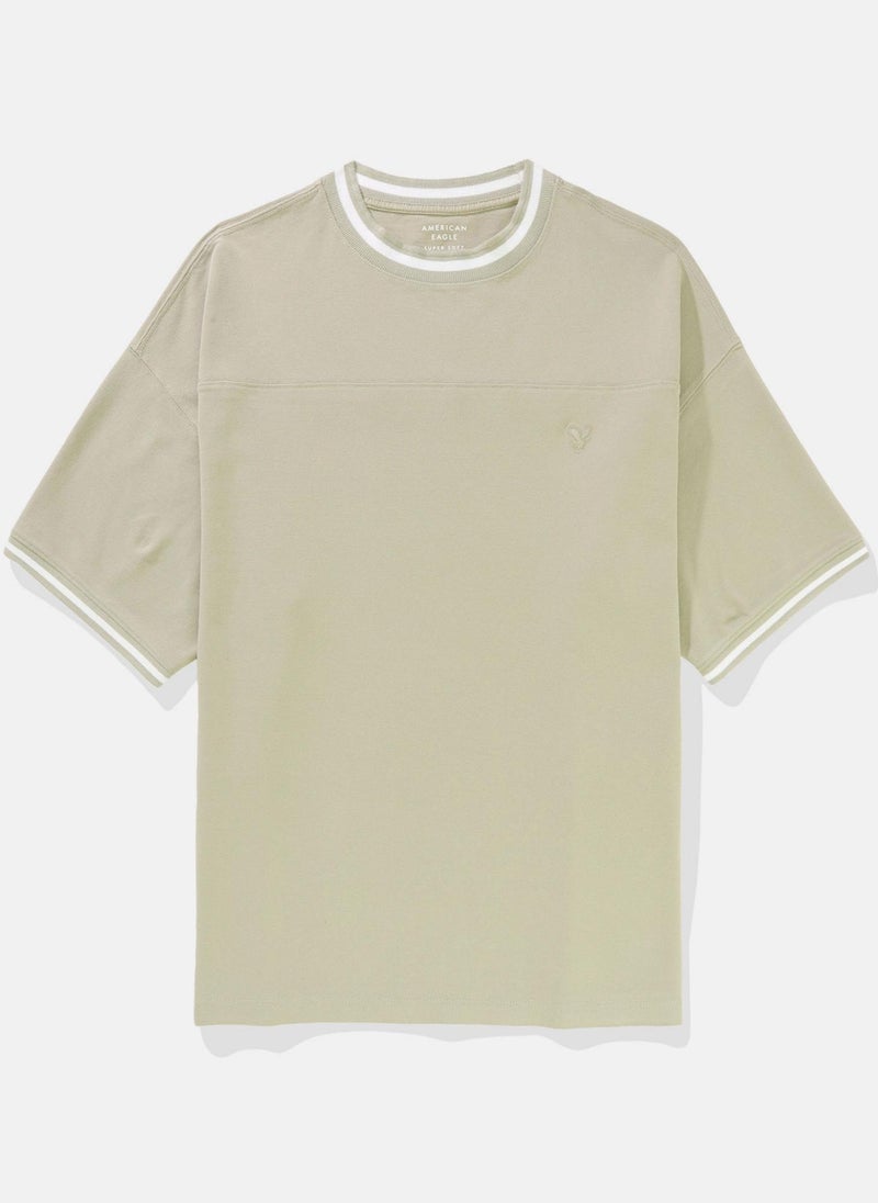 Ringer Pique Crew Neck T-Shirt