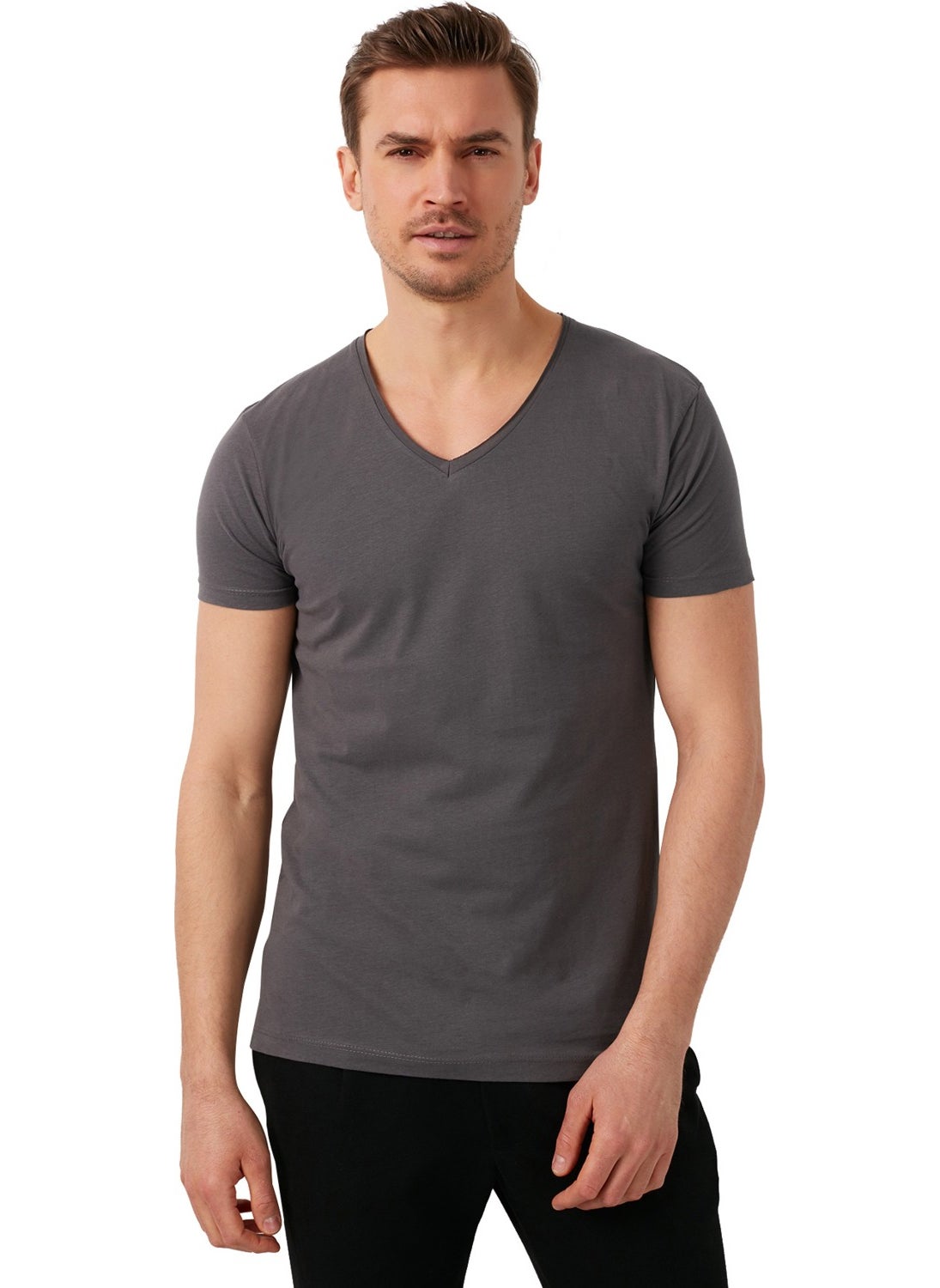 V-Neck Basic T Shirt Men's T Shirt 5412001