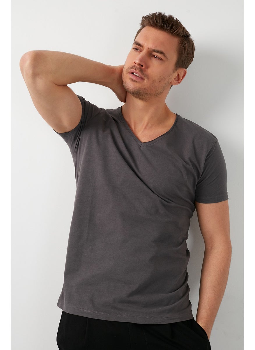 V-Neck Basic T Shirt Men's T Shirt 5412001