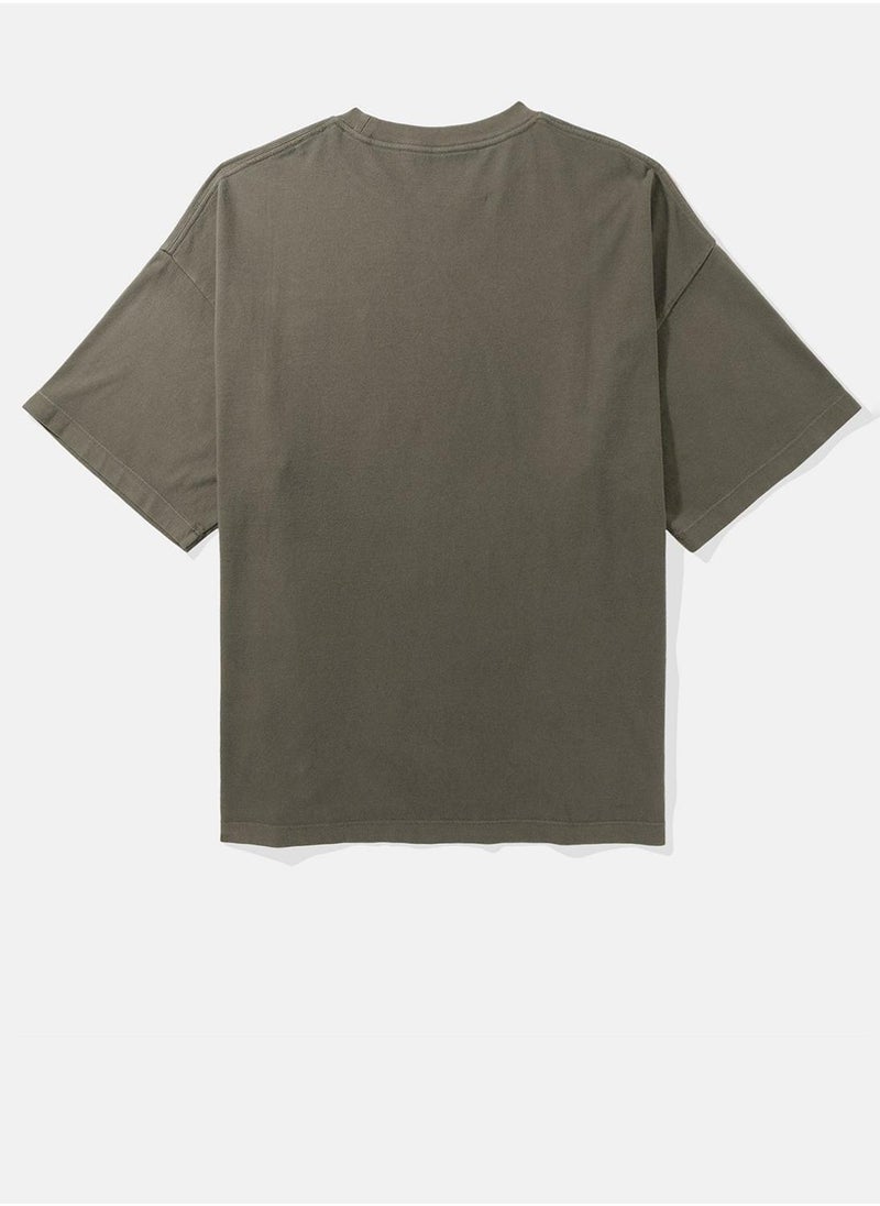 Oversized Pocket Crew Neck T-Shirt