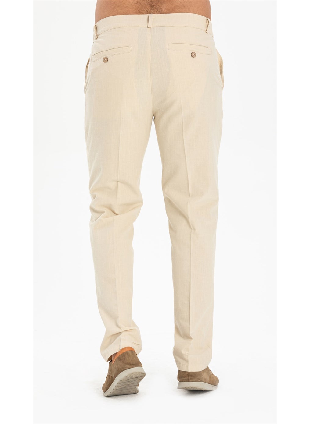 Linen Men's Trousers Cream Cream