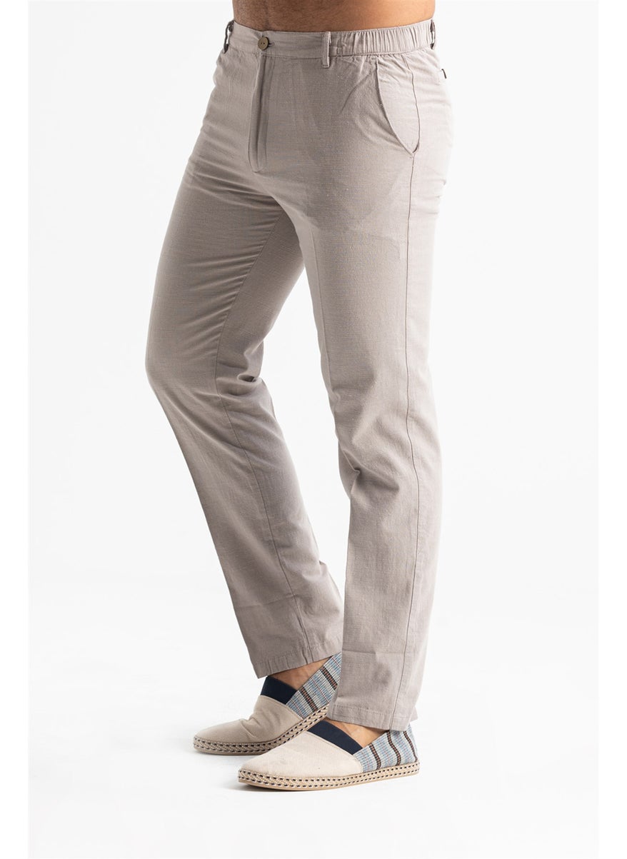 Linen Men's Trousers Stone Stone