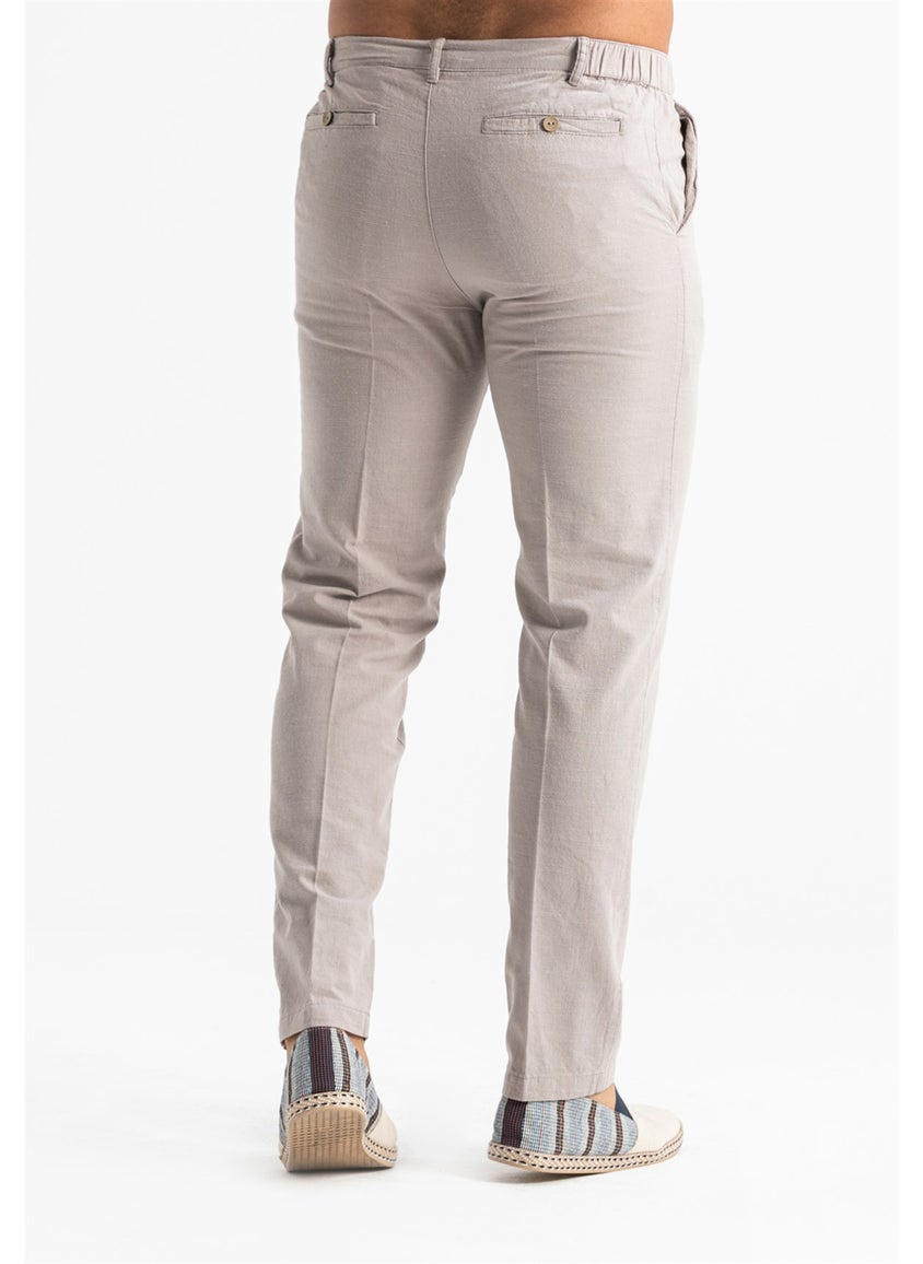 Linen Men's Trousers Stone Stone