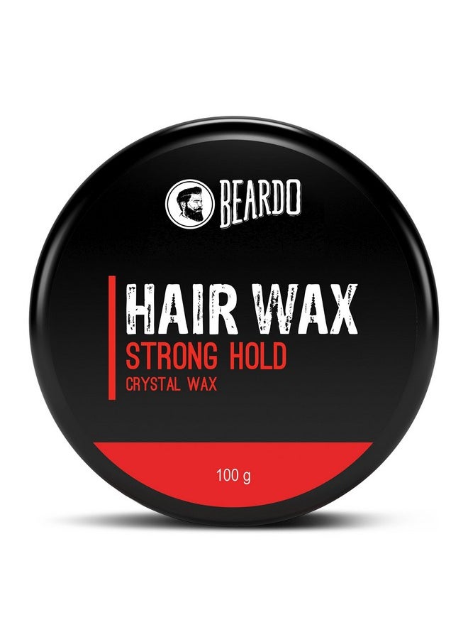 Stronghold Hair Wax For Men, 100 Gm | Crystal Hair Wax With Aloe Vera & Castor Oil | Hair Wax Men | Hair Styling Wax For Glossy Finish & Shine | Strong Hold Hair Wax