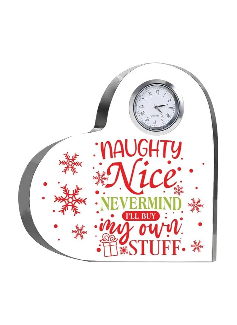 Christmas Heart-Shaped Crystal Clock Gift-Thoughtful Presents Gifts For Your Friends And Family