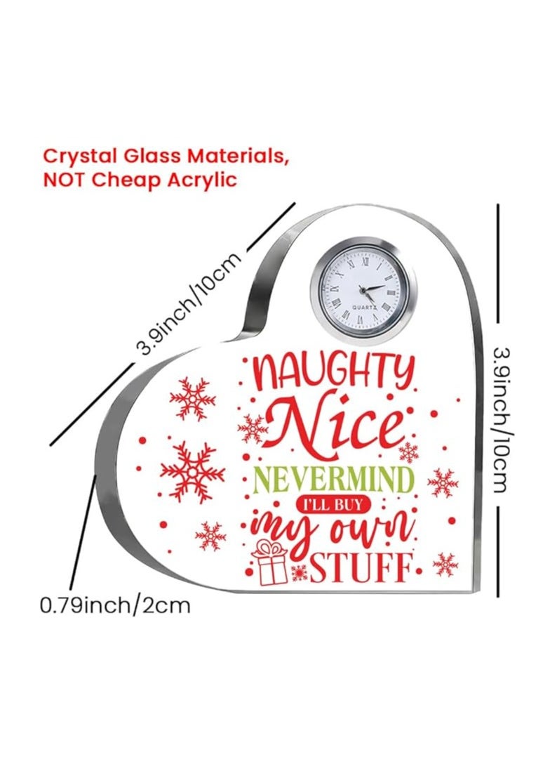 Christmas Heart-Shaped Crystal Clock Gift-Thoughtful Presents Gifts For Your Friends And Family