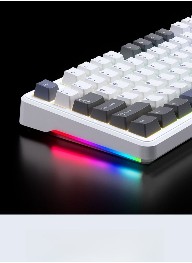 87 Key Mechanical Keyboard - Gasket Structure - Full Key Hot Swappable - RGB Lights - Wireless Bluetooth Connection - Gaming Keyboard And Office Keyboard