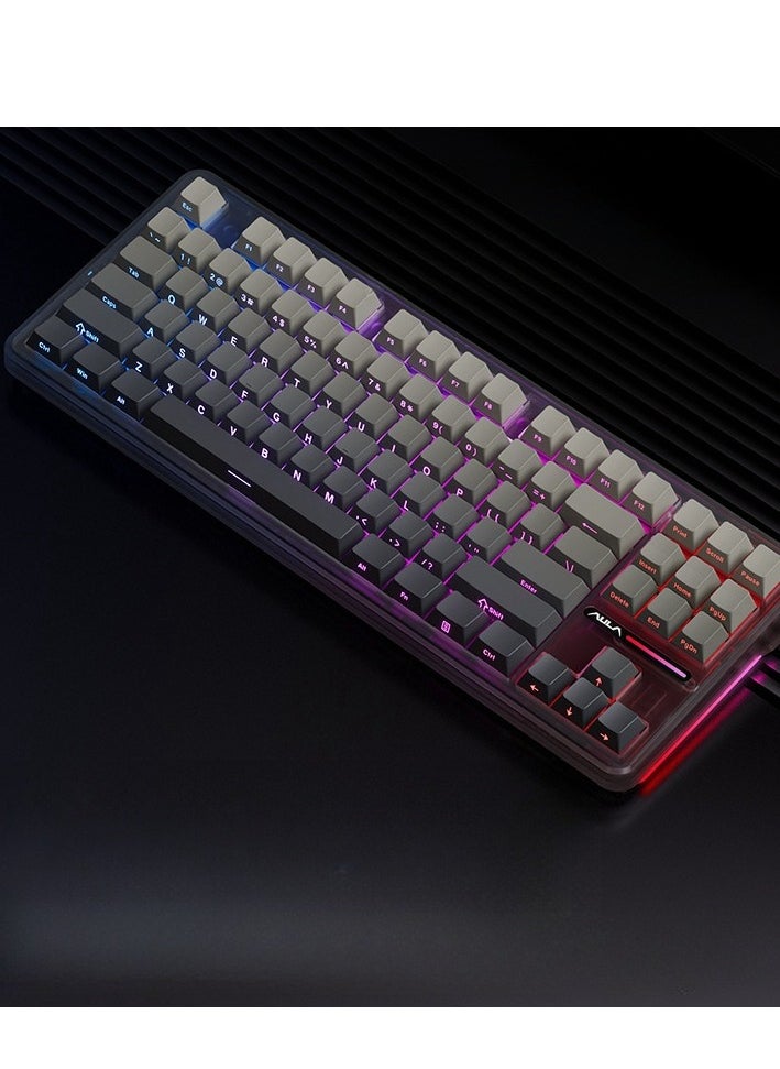 87 Key Mechanical Keyboard - Gasket Structure - Full Key Hot Swappable - RGB Lights - Wireless Bluetooth Connection - Gaming Keyboard And Office Keyboard