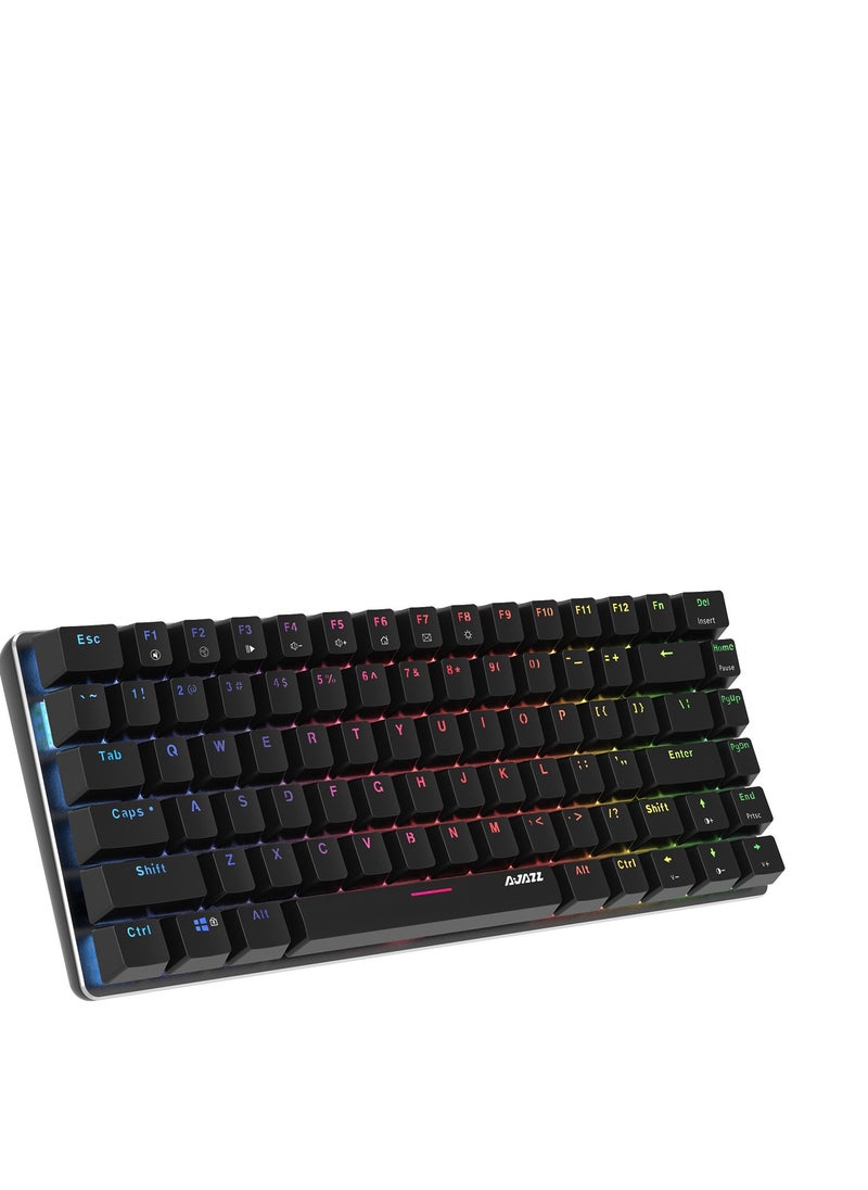 82 Keys - Mechanical Keyboard Desktop - Custom Lighting - Full Key No Punch - Wired Keyboard - Gaming Keyboard - RGB Black Axis