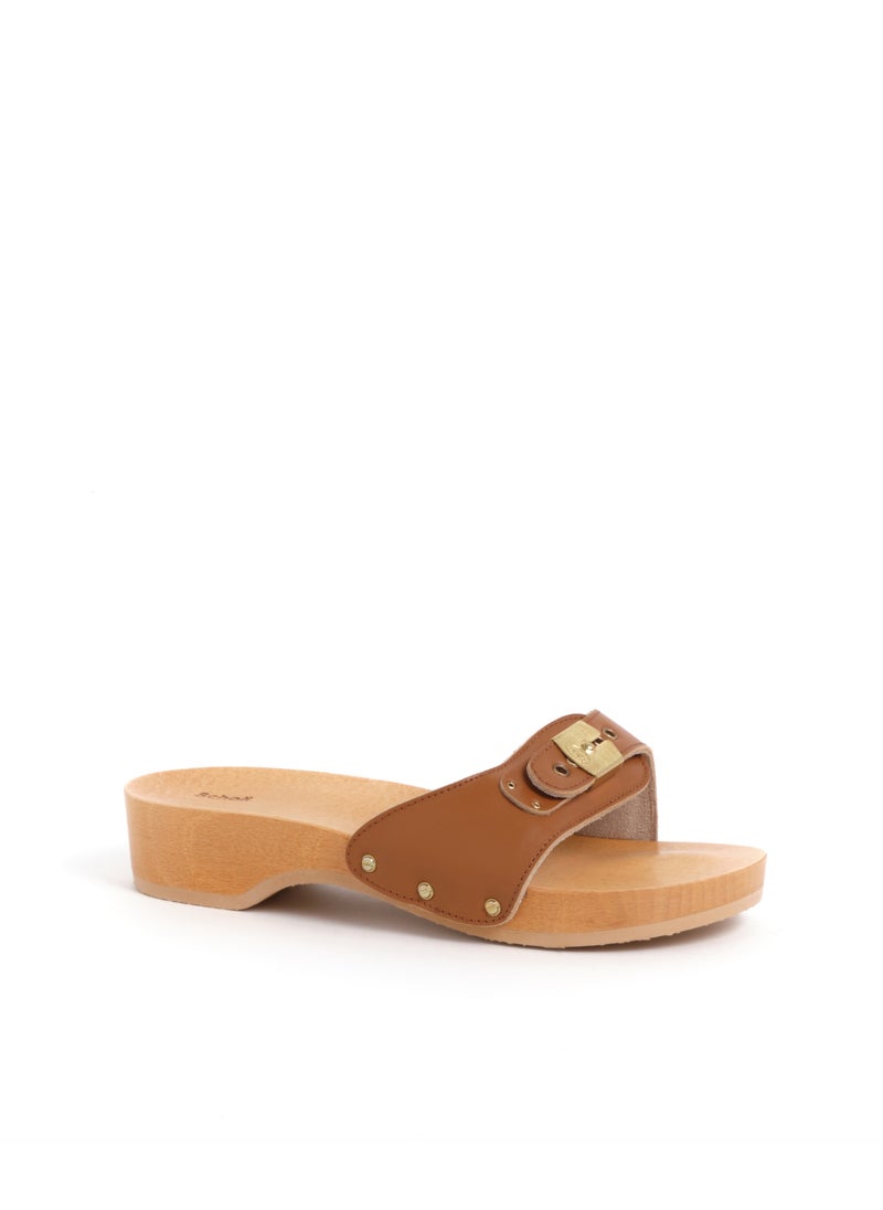 MULES COGNAC PESCURA HEEL