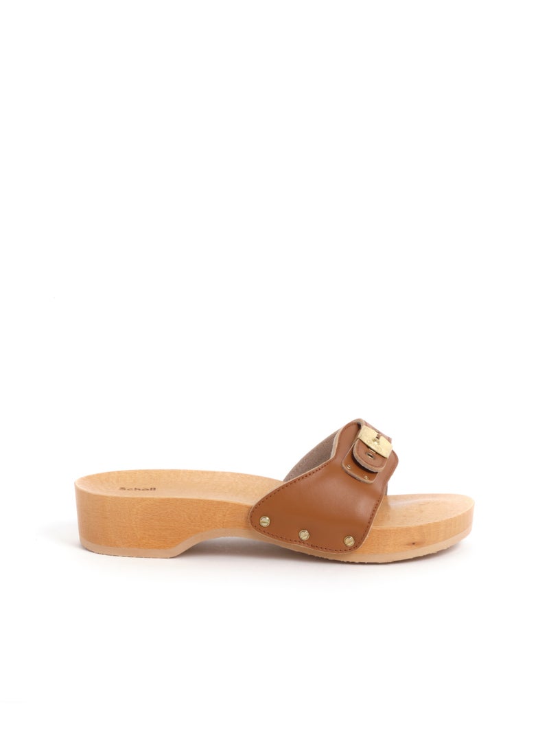 MULES COGNAC PESCURA HEEL