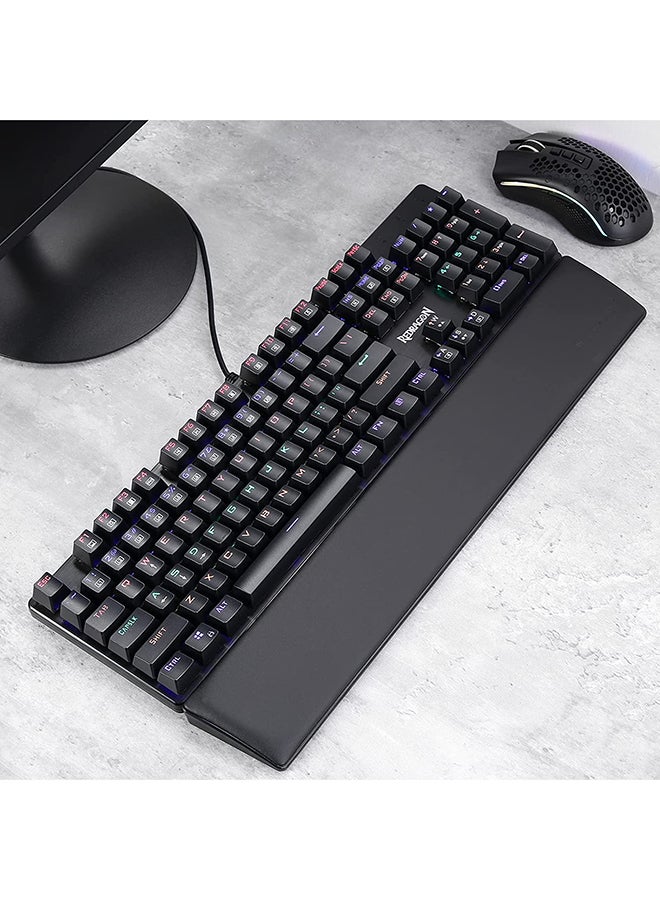 Redragon P037 Meteor L Computer Keyboard Wrist Rest Pad, Size 17.12 x 2.87 in, 0.78 inch (20mm) Height, Black.