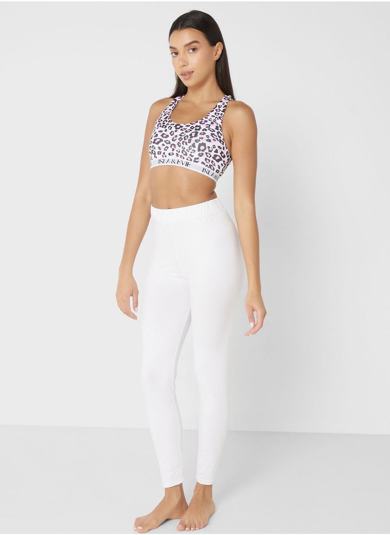 Logo Printed Sport Bra