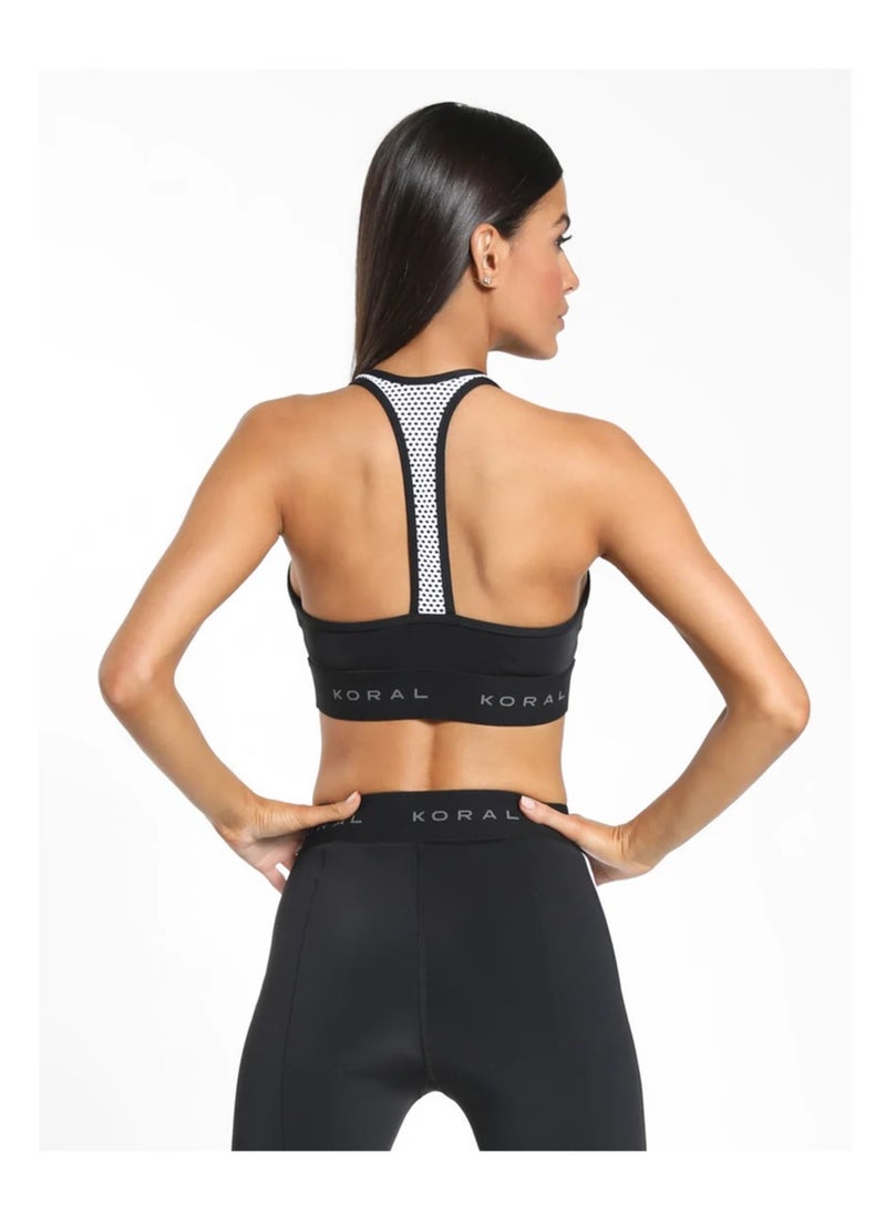 Koral Emblem Black Out  Bra,  A210E32-S-Blk/Wht