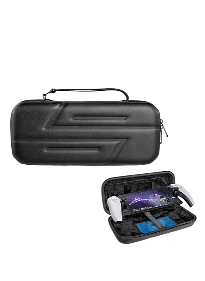 Carrying Case Compatible with PlayStation 5 Portal Remote Player Handheld Game Console, Shockproof Anti-Scratch Travel Portable Bag Accessories, PS Portal Protective Shell