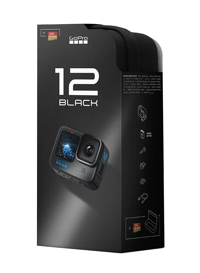 Hero 12 Black Action Camera + CHDSB-121-CN Micro SD Card