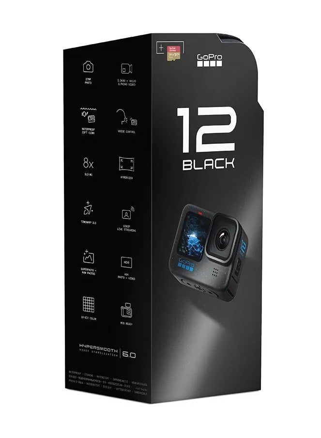 Hero 12 Black Action Camera + CHDSB-121-CN Micro SD Card