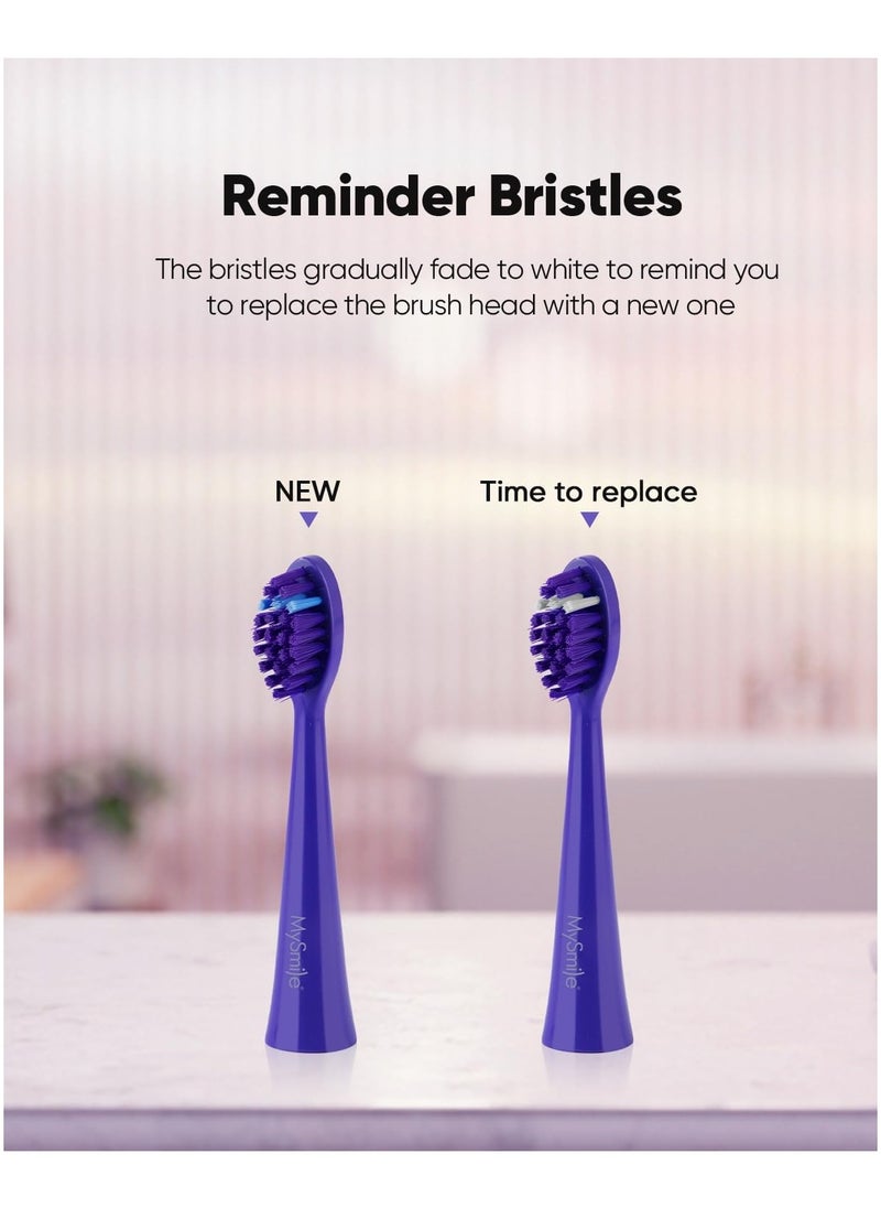 MySmile DY156 Electric Toothbrush for Adults, Rechargeable Sonic Battery Toothbrush Portable with 3 Brush Heads