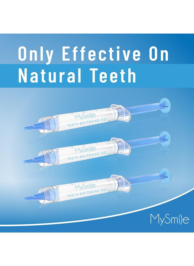 MySmile Teeth Whitening Kit with LED Light, 10 Min Non-Sensitive Fast Teeth Whitener with 3 Carbamide Peroxide Teeth Whitening Gel, Helps to Remove Stains from Coffee, Wines, Soda, Food