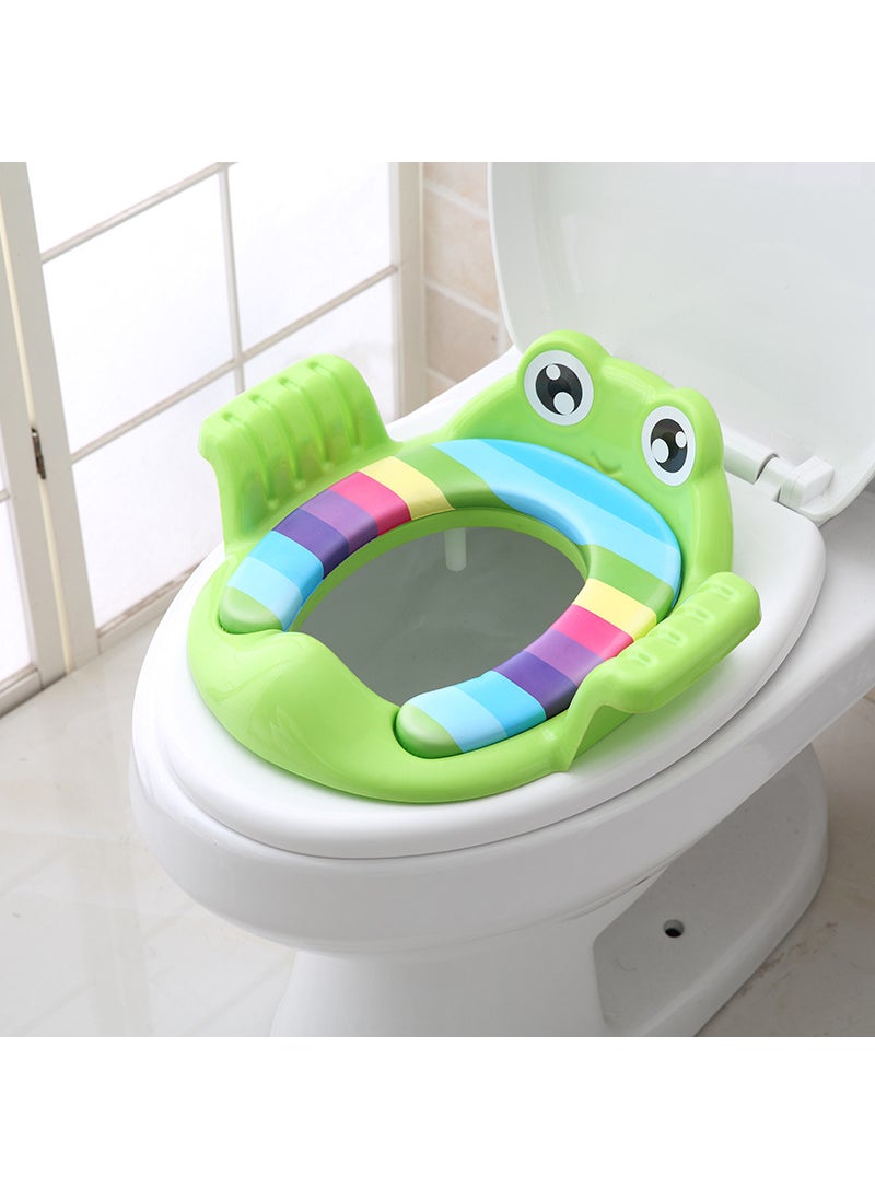 Oversized Baby Potty Seat with Handles Green