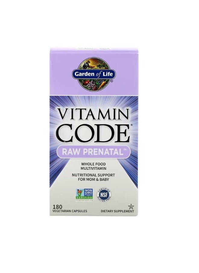 Vitamin Code RAW Prenatal 180 Vegetarian Capsules