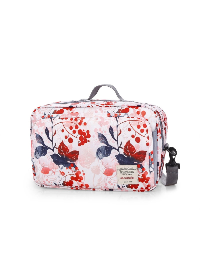 Waterproof Baby Stroller Diaper Bag Storage Ink flowers