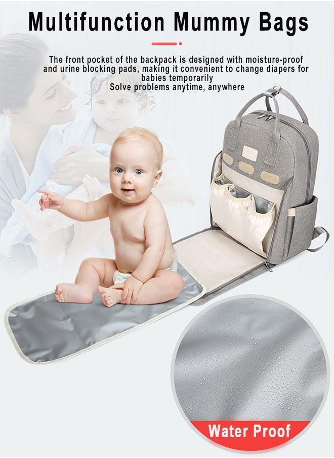 Capacity Multifunctional Baby Diapers Backpack with Fashionable Changing Station for Maternity Ideal Mummy Bag