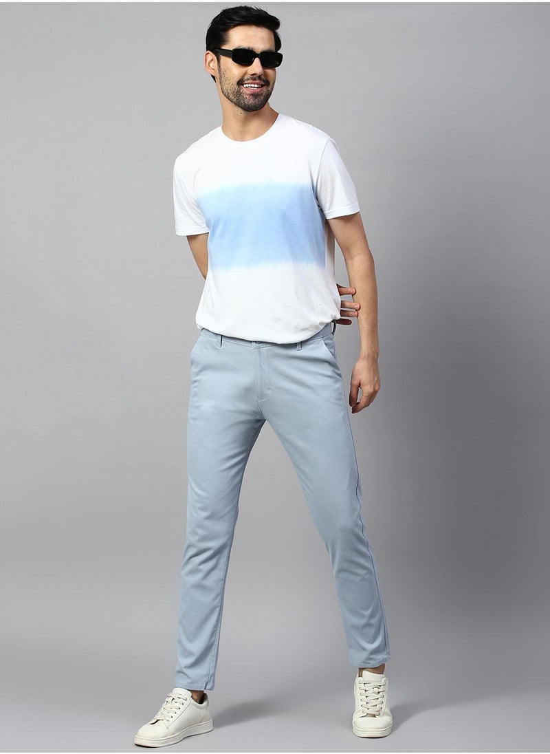 Dennis Lingo Mens Light Blue Chinos Trousers