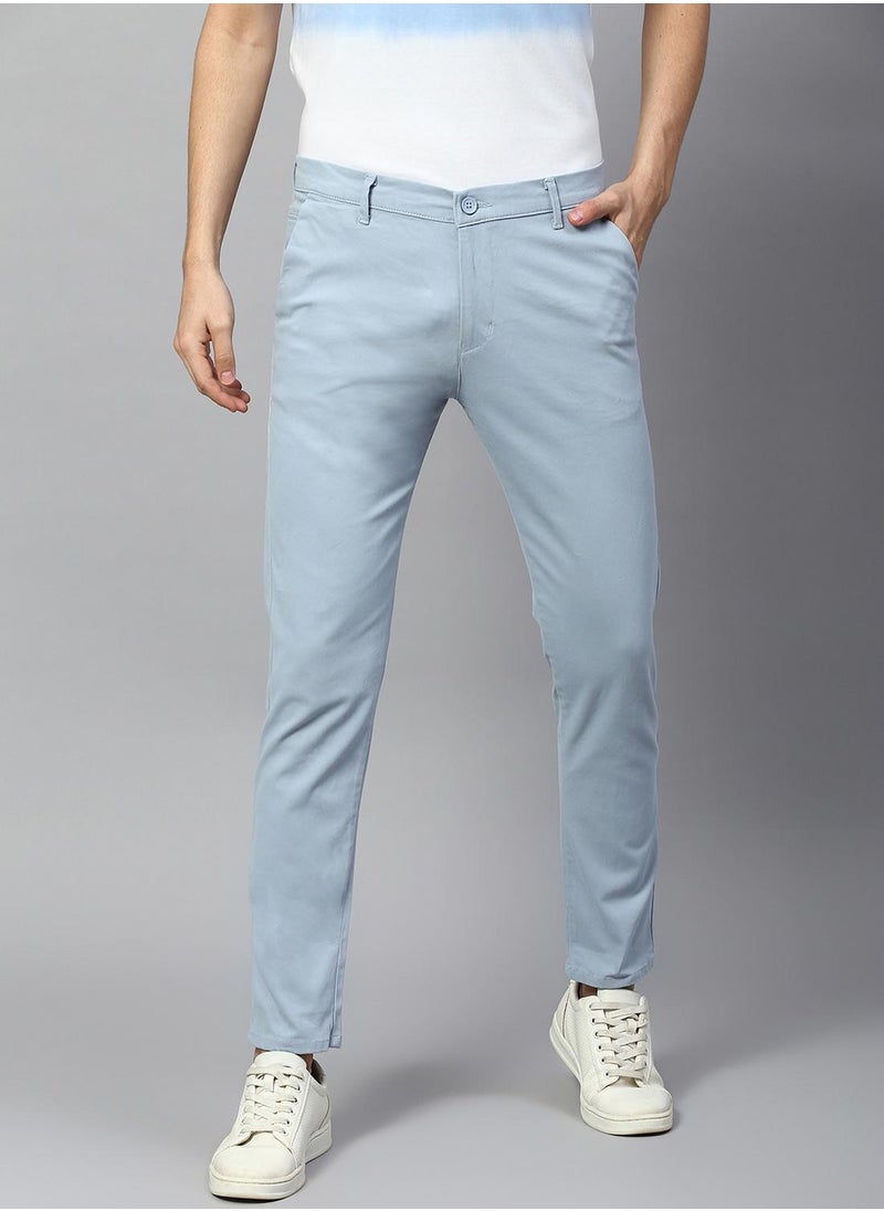 Dennis Lingo Mens Light Blue Chinos Trousers