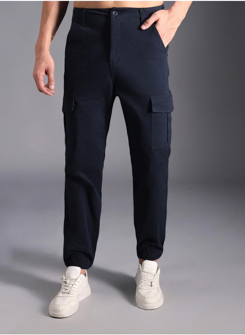 Men Navy Trousers