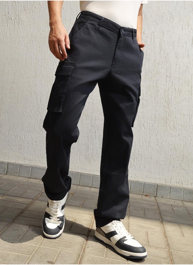 Men Navy Trousers