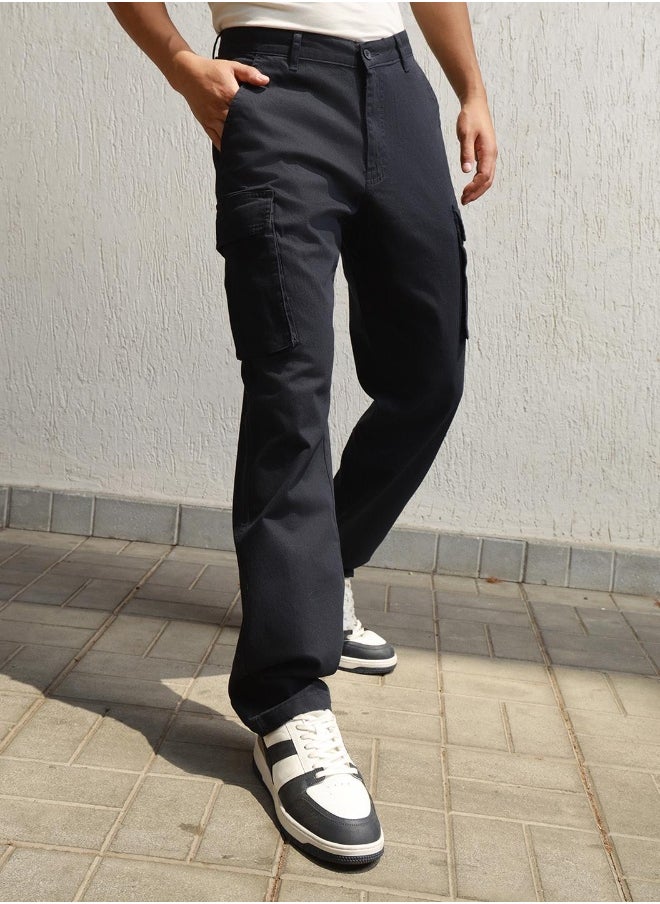 Men Navy Trousers