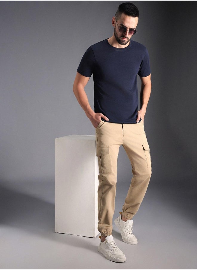 Men Khaki Trousers