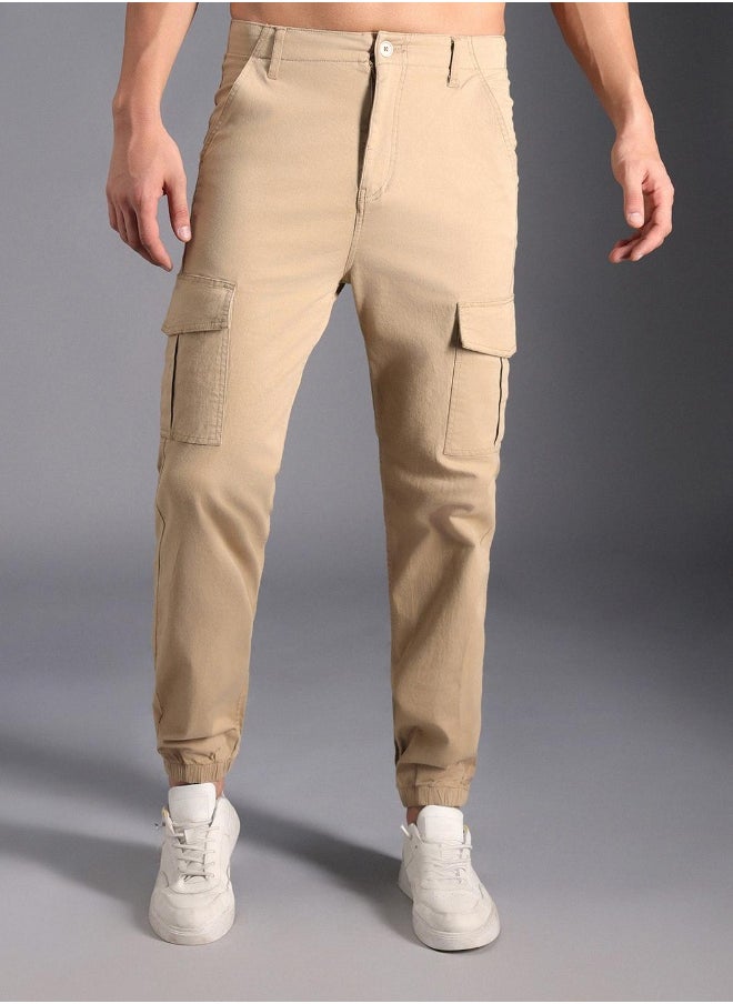 Men Khaki Trousers