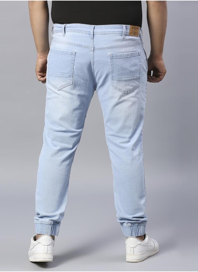 Men Blue Joggers