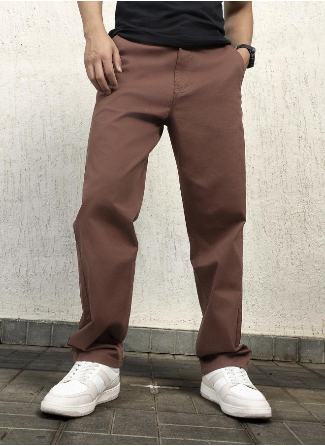 Men Brown Trousers