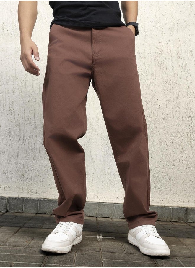 Men Brown Trousers